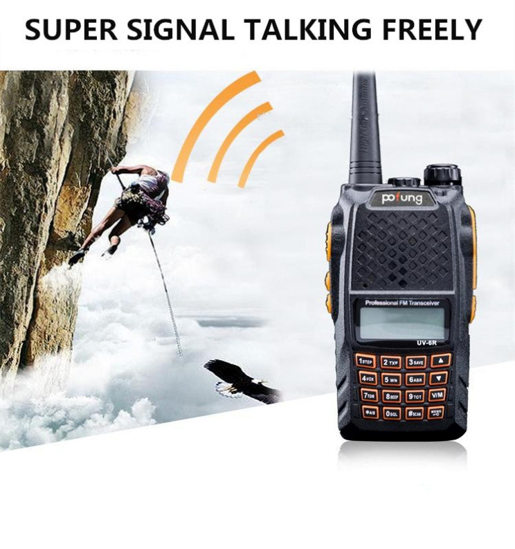 Πομποδέκτης VHF UHF 5W Φορητός Dual Band Ασύρματος με Μεγάλη Μπαταρία, 128 Κανάλια & Ακουστικό